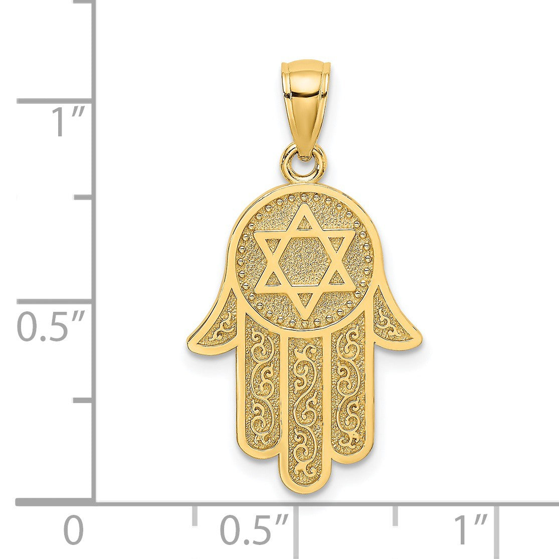 14K Chamseh with Star Of David Charm