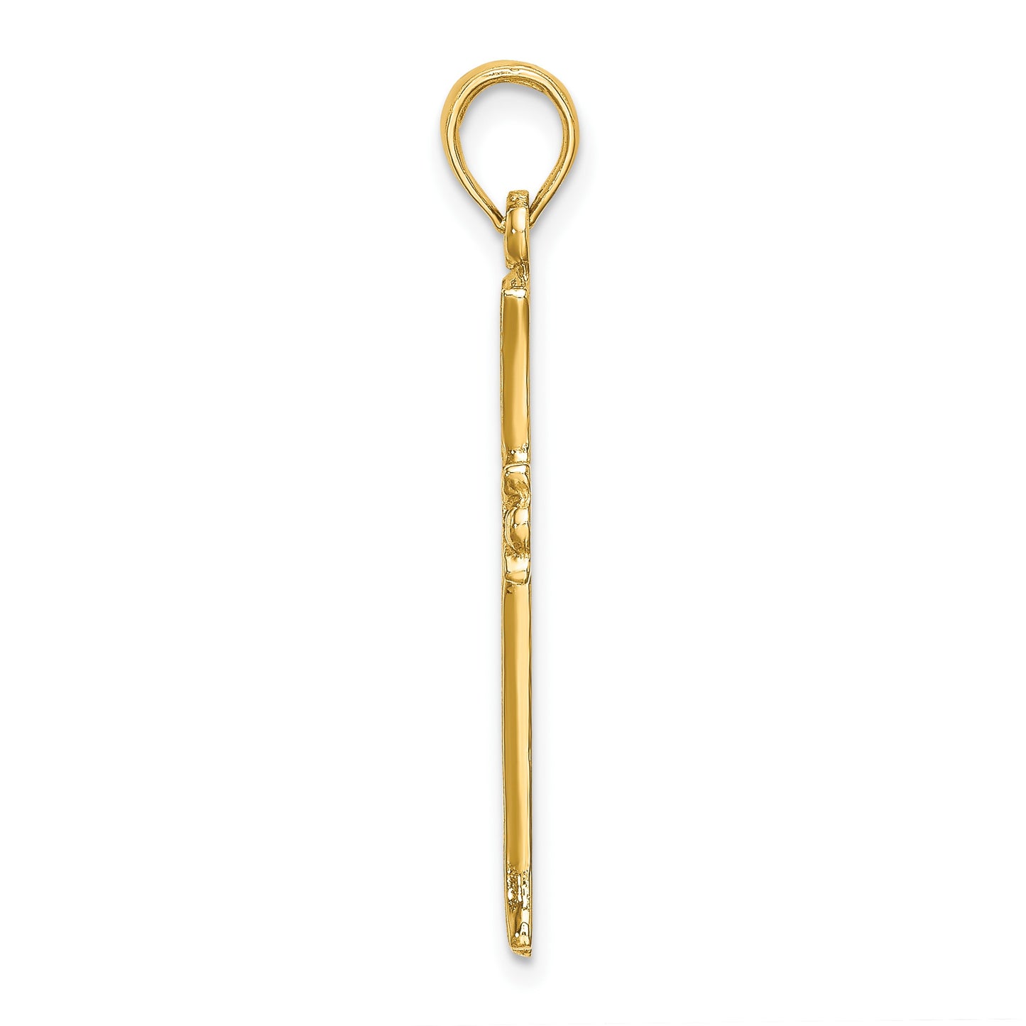 14K Cross with Starburst Center Charm