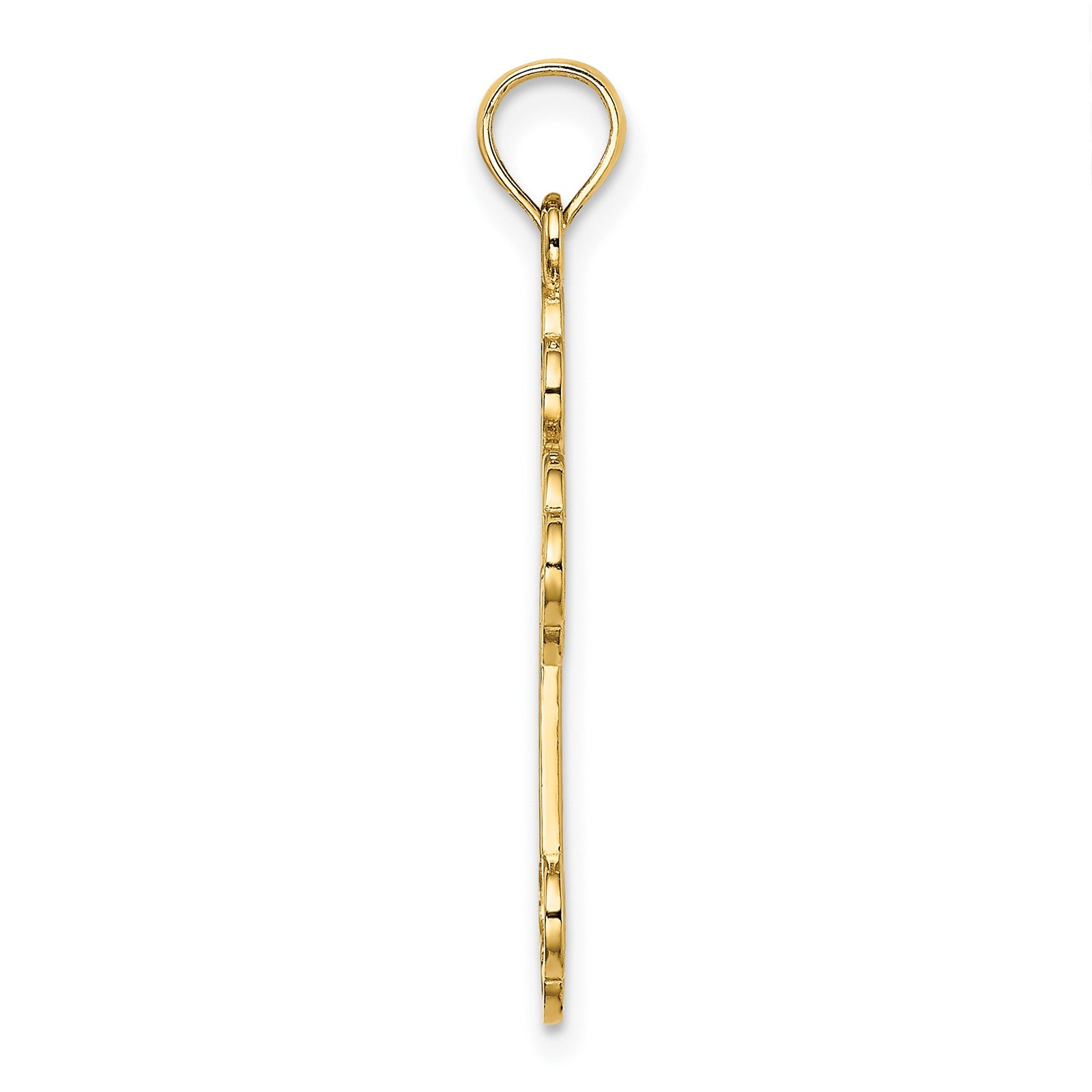 14K Lacey Center Budded Cross Charm