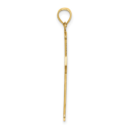 14K Arrow Tip Cross with Cross Accents Charm