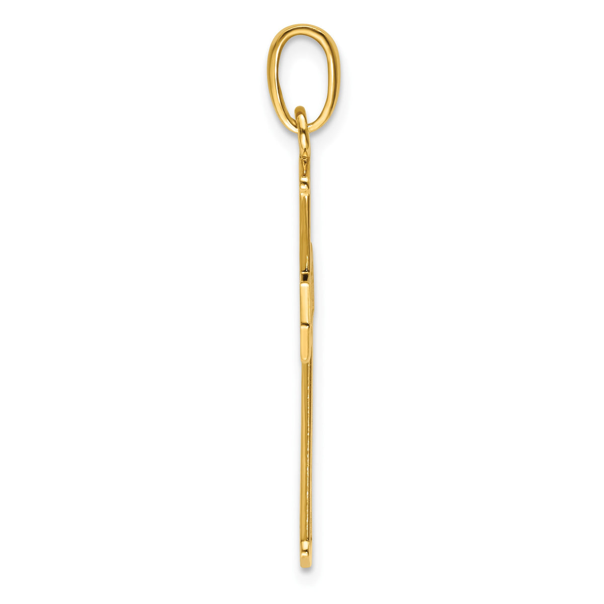 14K Arrow Tip Cross with Cross Accents Charm