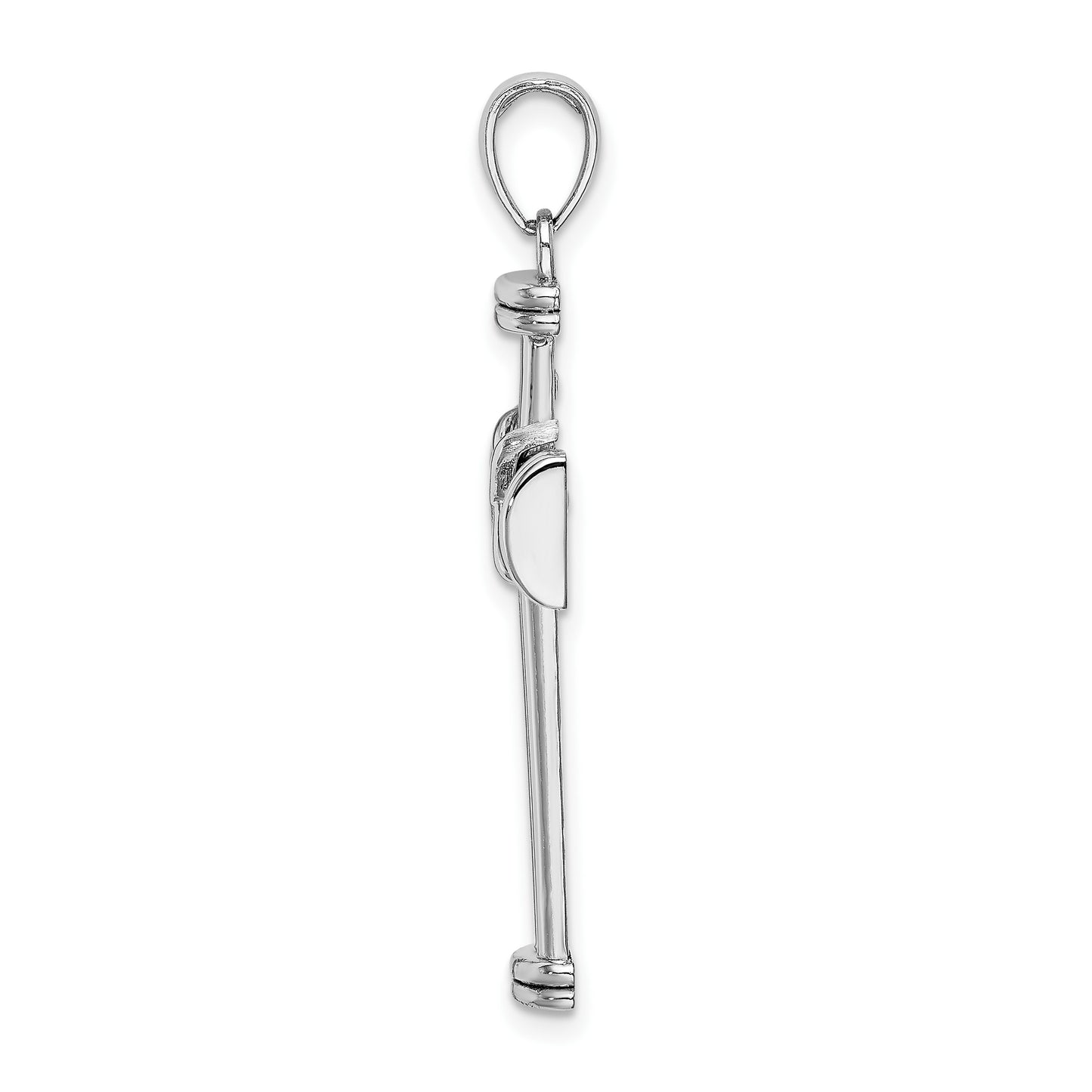 14k White Gold Polished -X- Center Cross Pendant