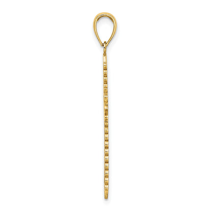 14K Lace Border Cross Charm