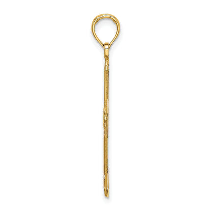 14K Textured and Cut-Out Cross Charm