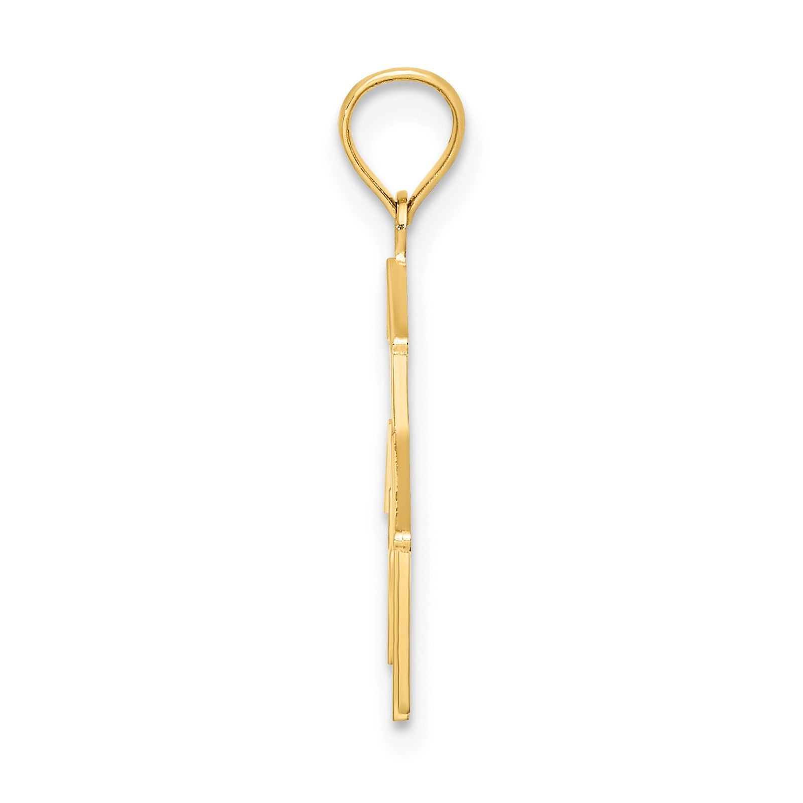 14K Church with Cross On Door Charm