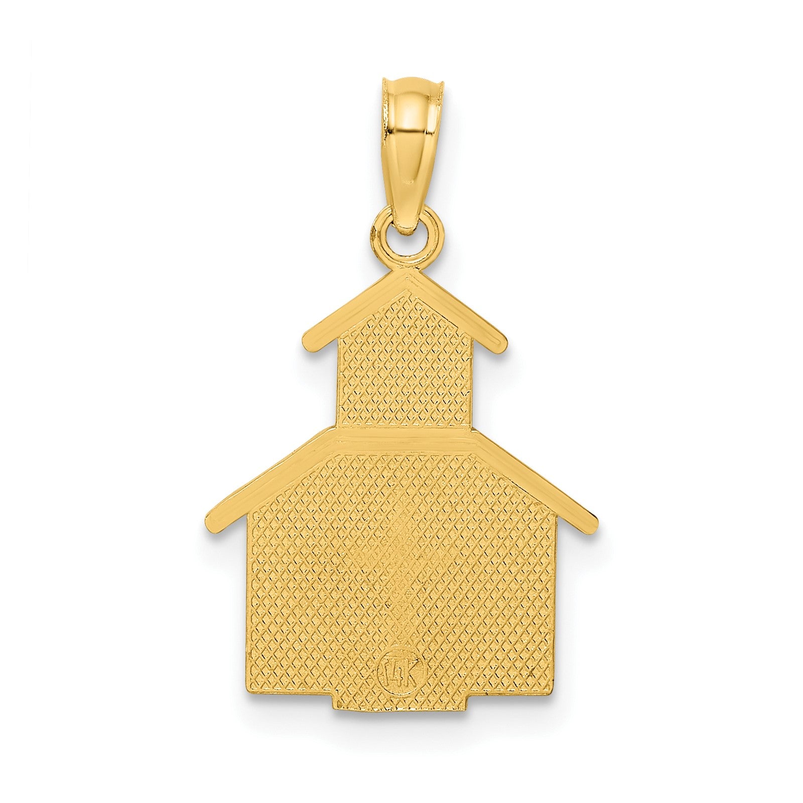 14K Church with Cross On Door Charm