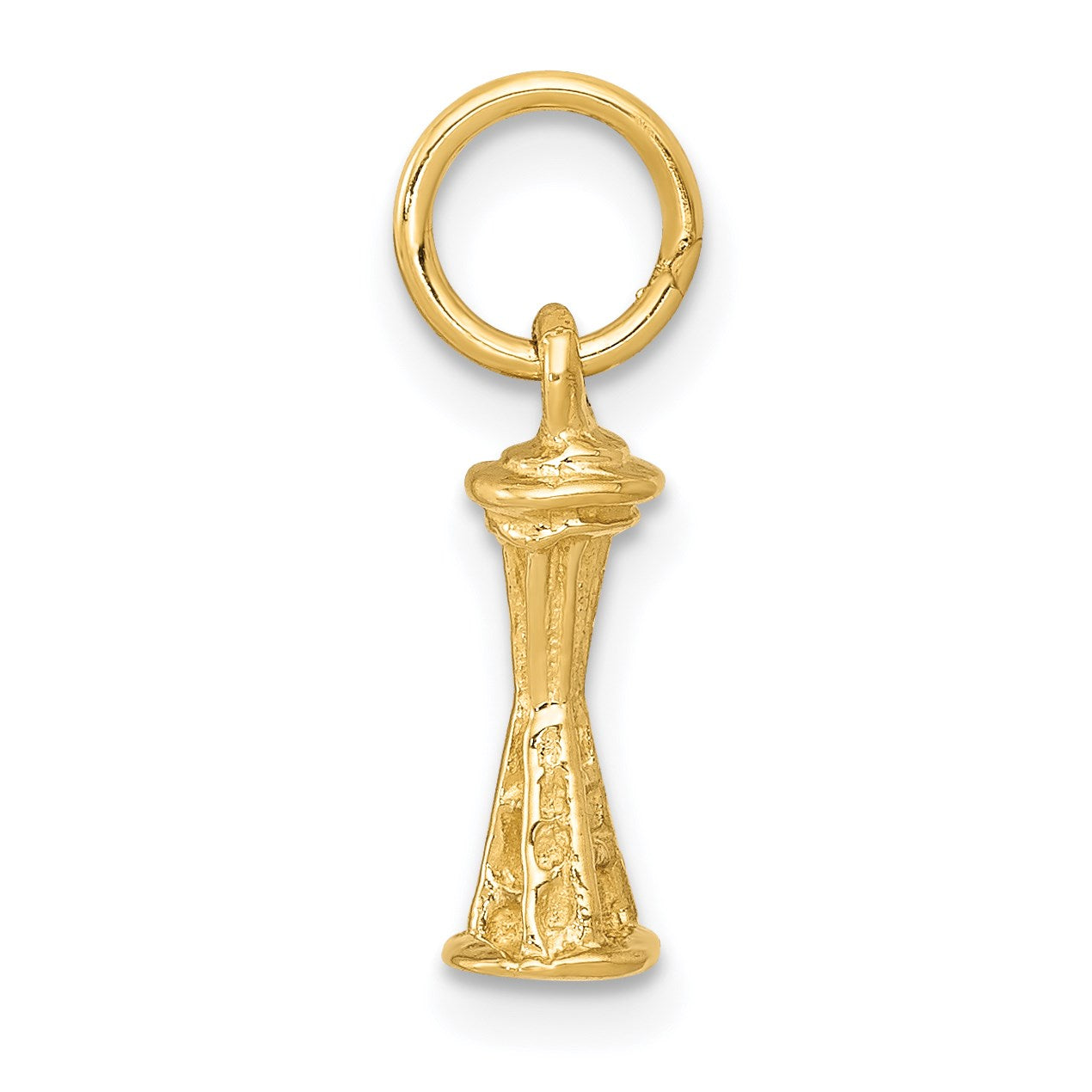 14k Solid Polished Seattle Space Needle Charm