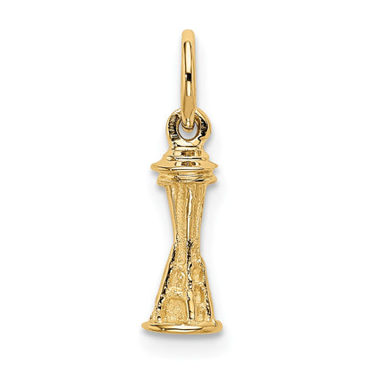 14k Solid Polished Seattle Space Needle Charm