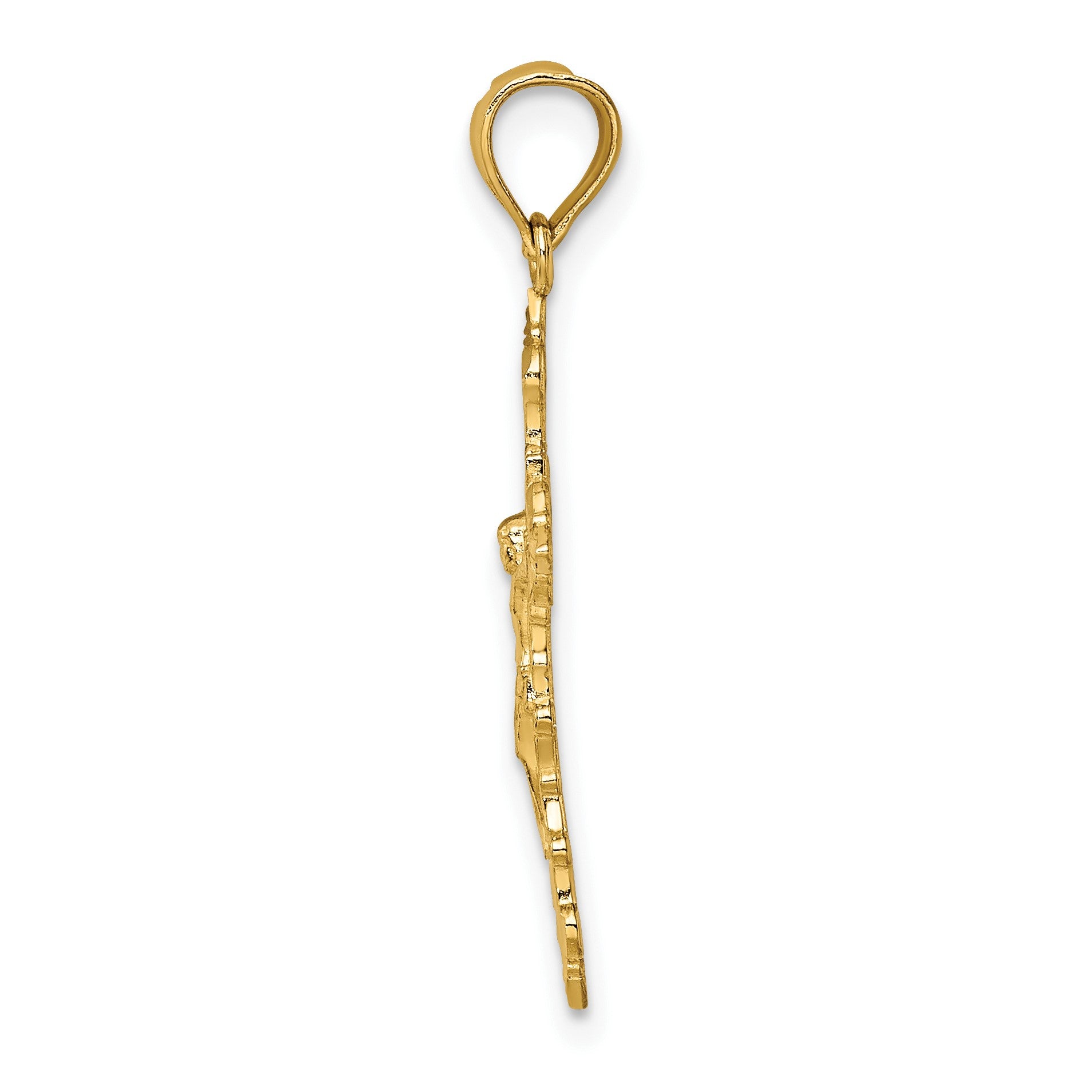 14K Crucifix with Fancy Edges Charm