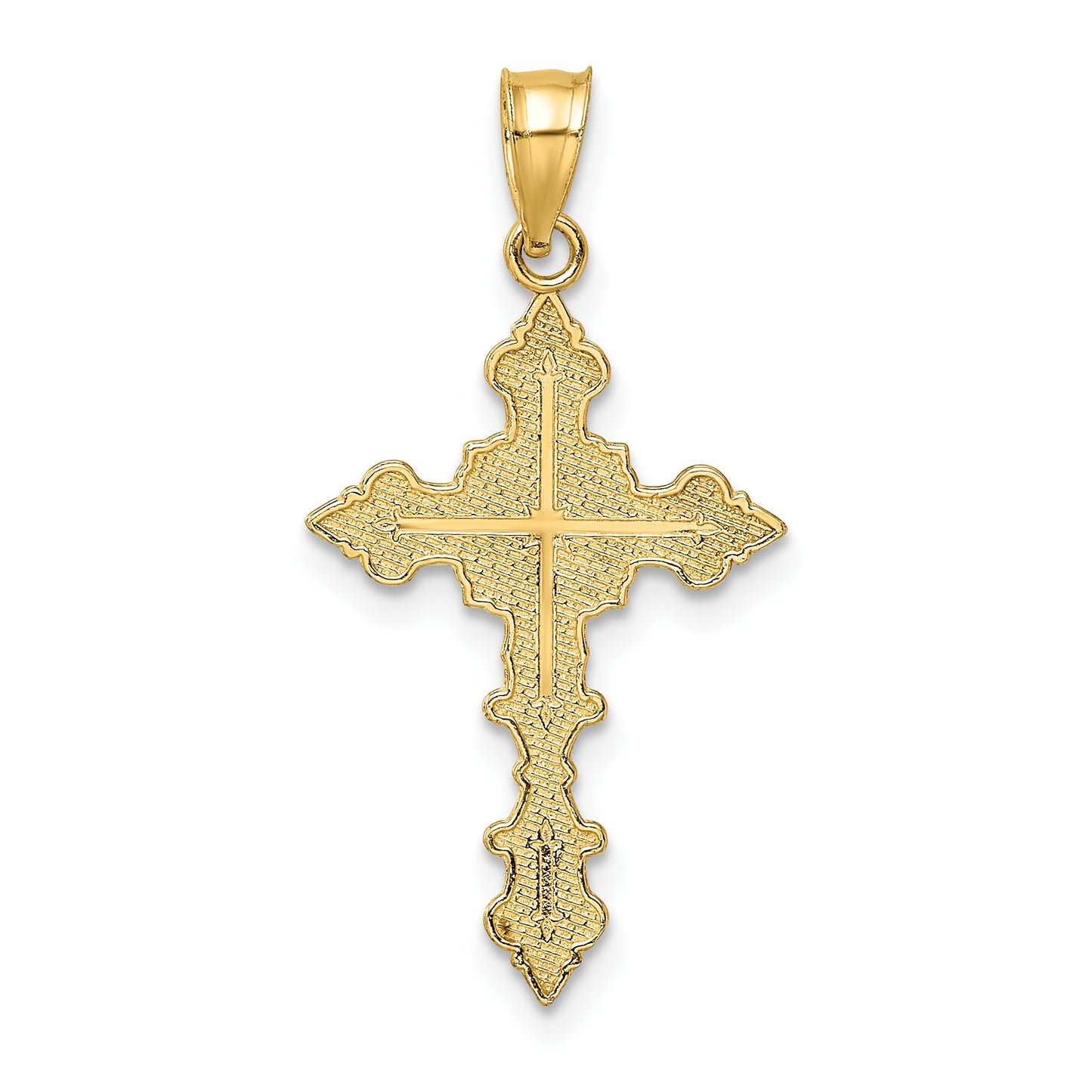 14K Crucifix with Fancy Edges Charm