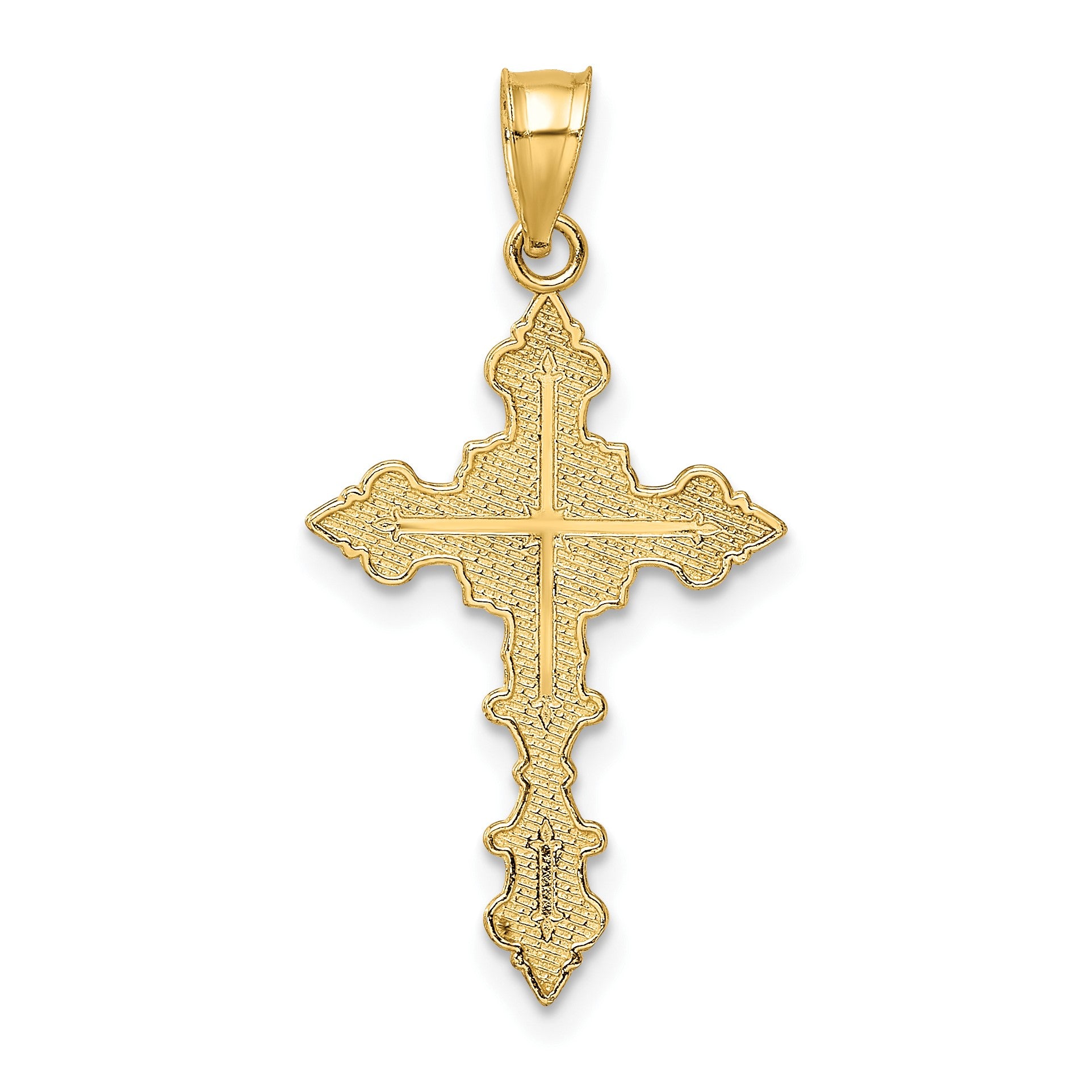 14K Crucifix with Fancy Edges Charm