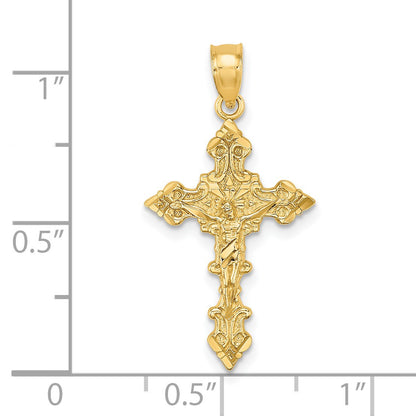 14K Crucifix with Fancy Edges Charm