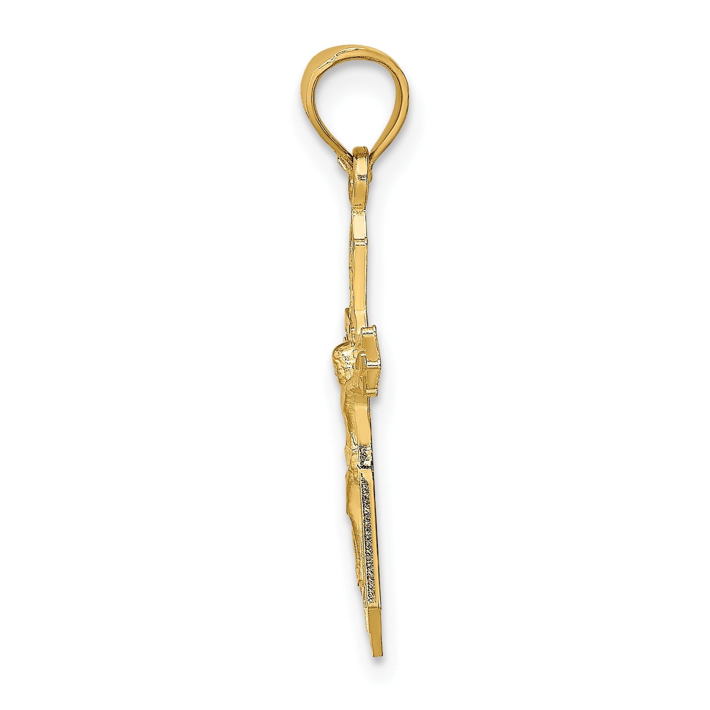 14K with Arrow Pointed Ends Crucifix Charm