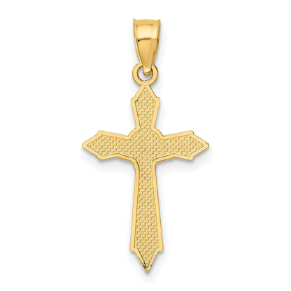 14K with Arrow Pointed Ends Crucifix Charm