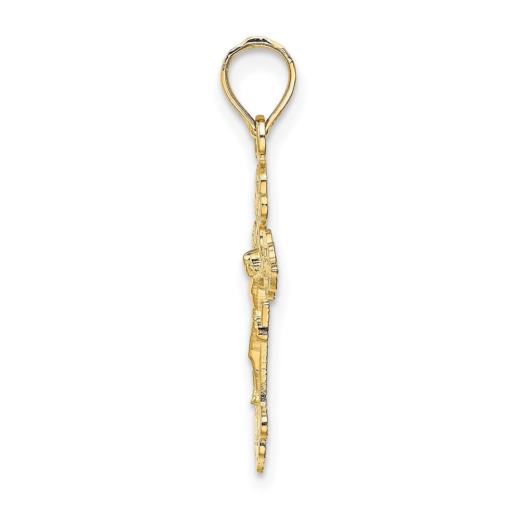 14K Crucifix with Fancy Tips Charm