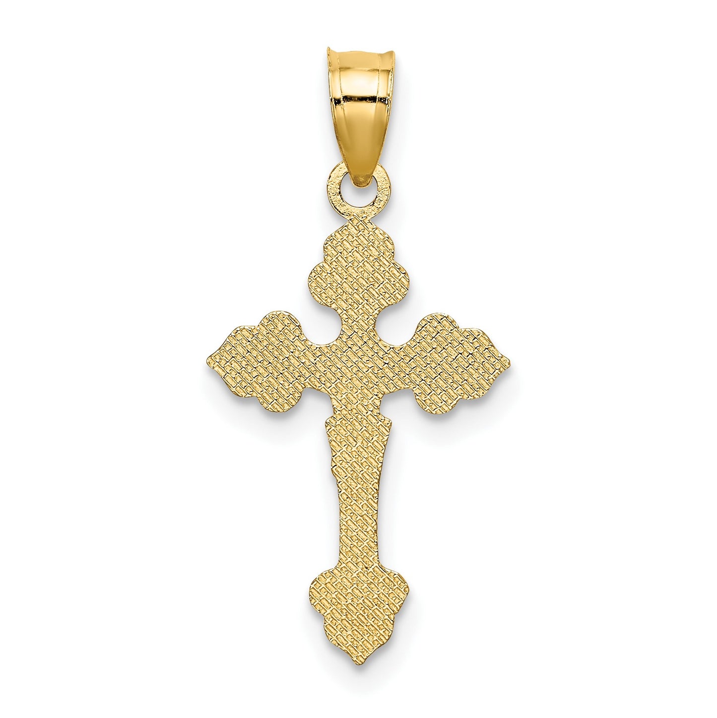 14K Crucifix with Fancy Tips Charm