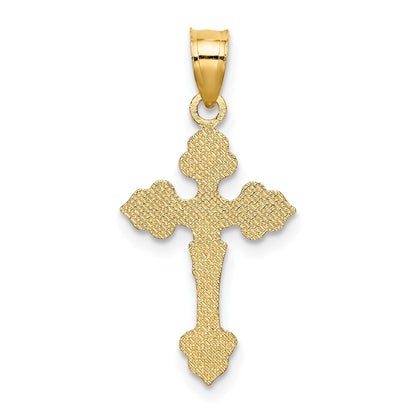 14K Crucifix with Fancy Tips Charm