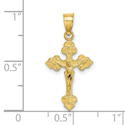 14K Crucifix with Fancy Tips Charm