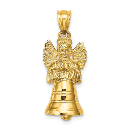 14K 3-D Moveable Angel Bell Charm