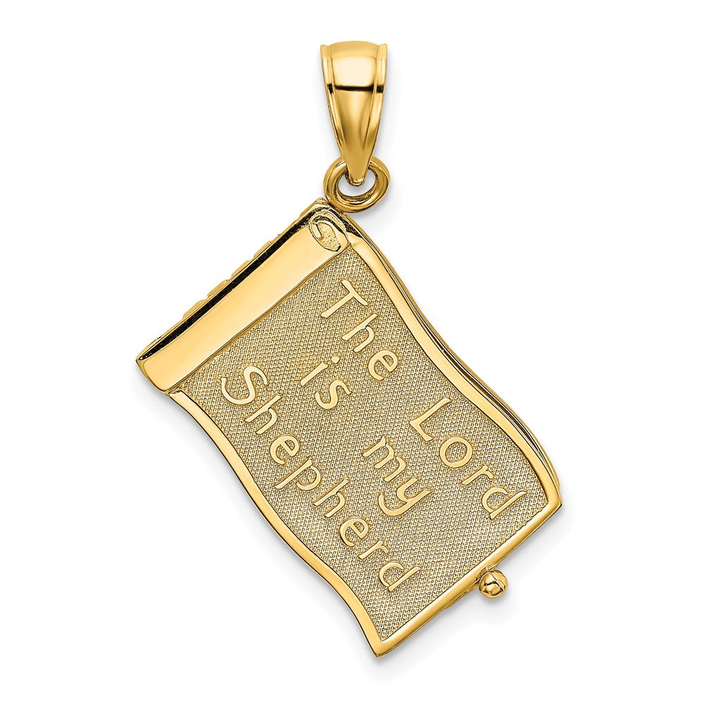 14K 3-D Moveable Pages The Lord Is My Shepherd Psalm 23 Charm