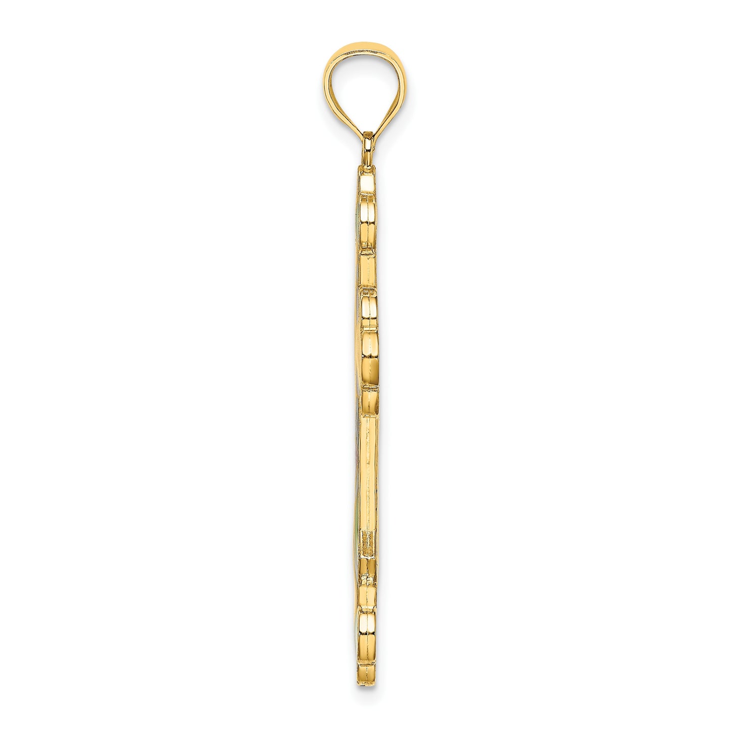 14K Multi-Color Enameled Cross Charm