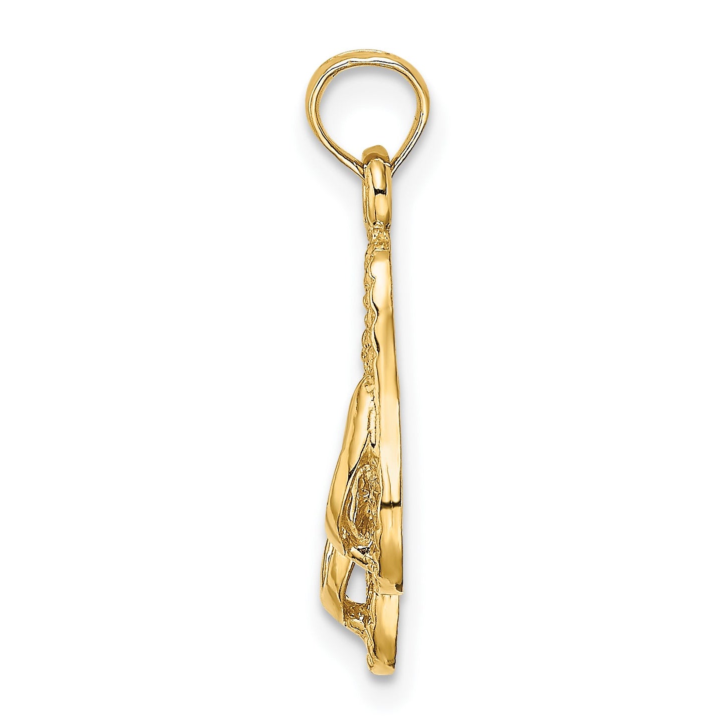 14K 3-D KEY WEST Double Flip Flop Charm