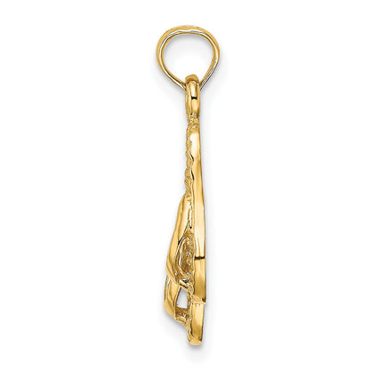 14K 3-D KEY WEST Double Flip Flop Charm
