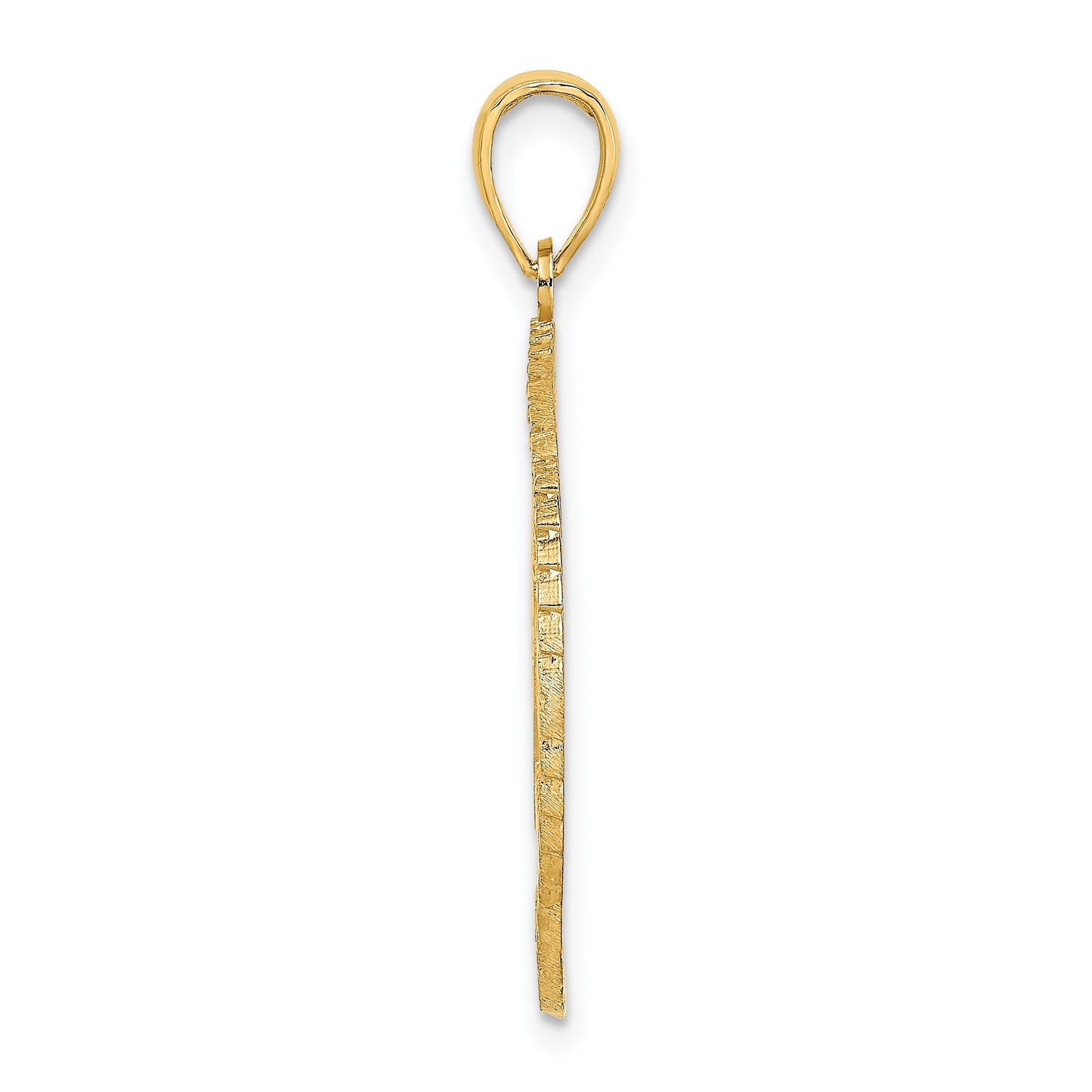 14K BAHAMAS Crest In Textured Frame Charm