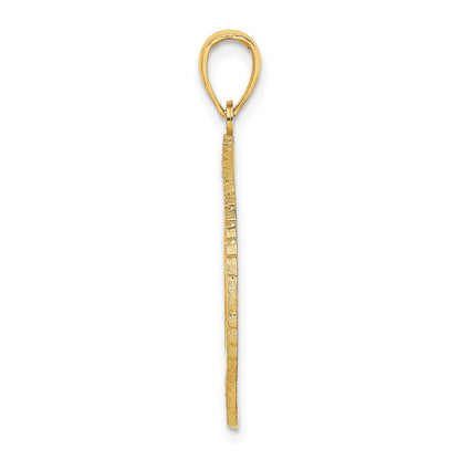 14K BAHAMAS Crest In Textured Frame Charm