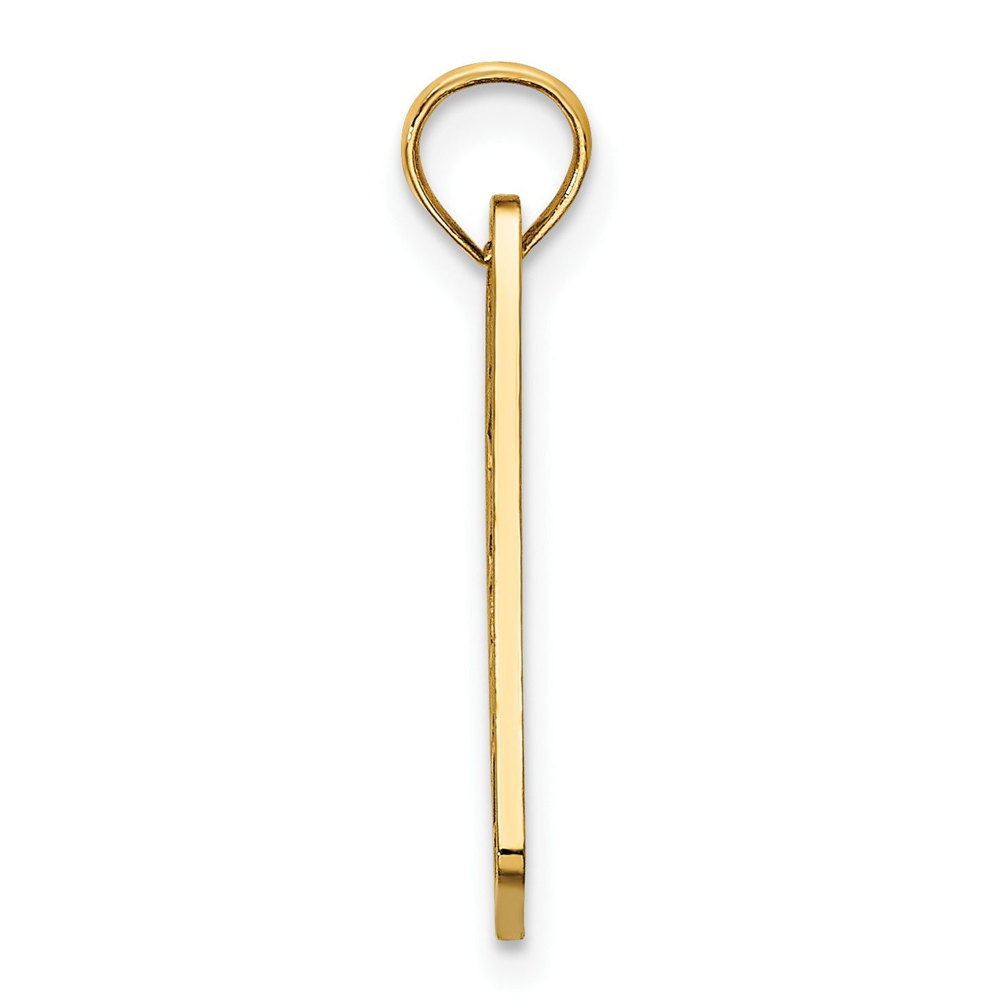 14K Textured AVALON License Plate Charm