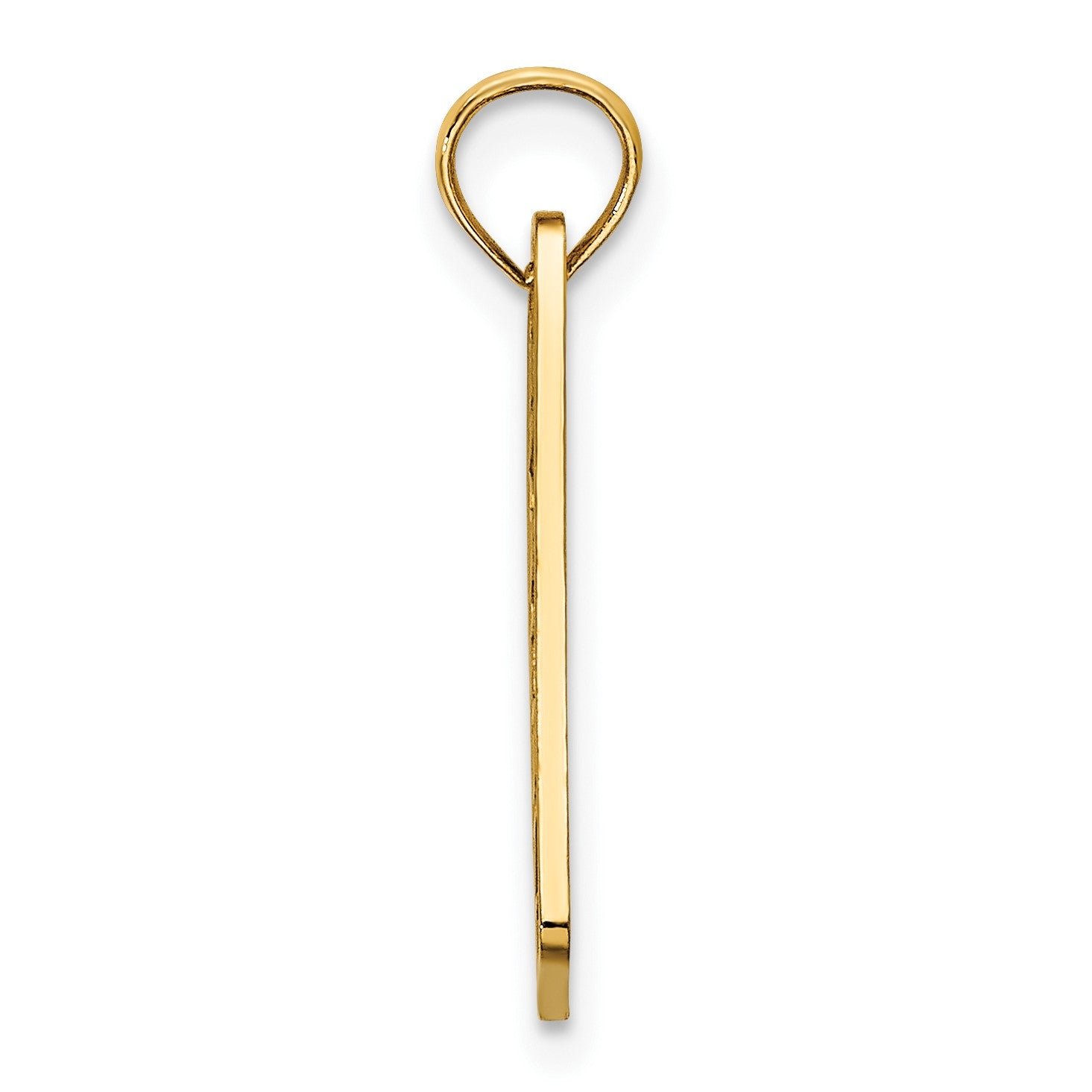 14K Textured AVALON License Plate Charm