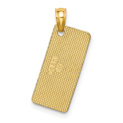 14K Textured AVALON License Plate Charm