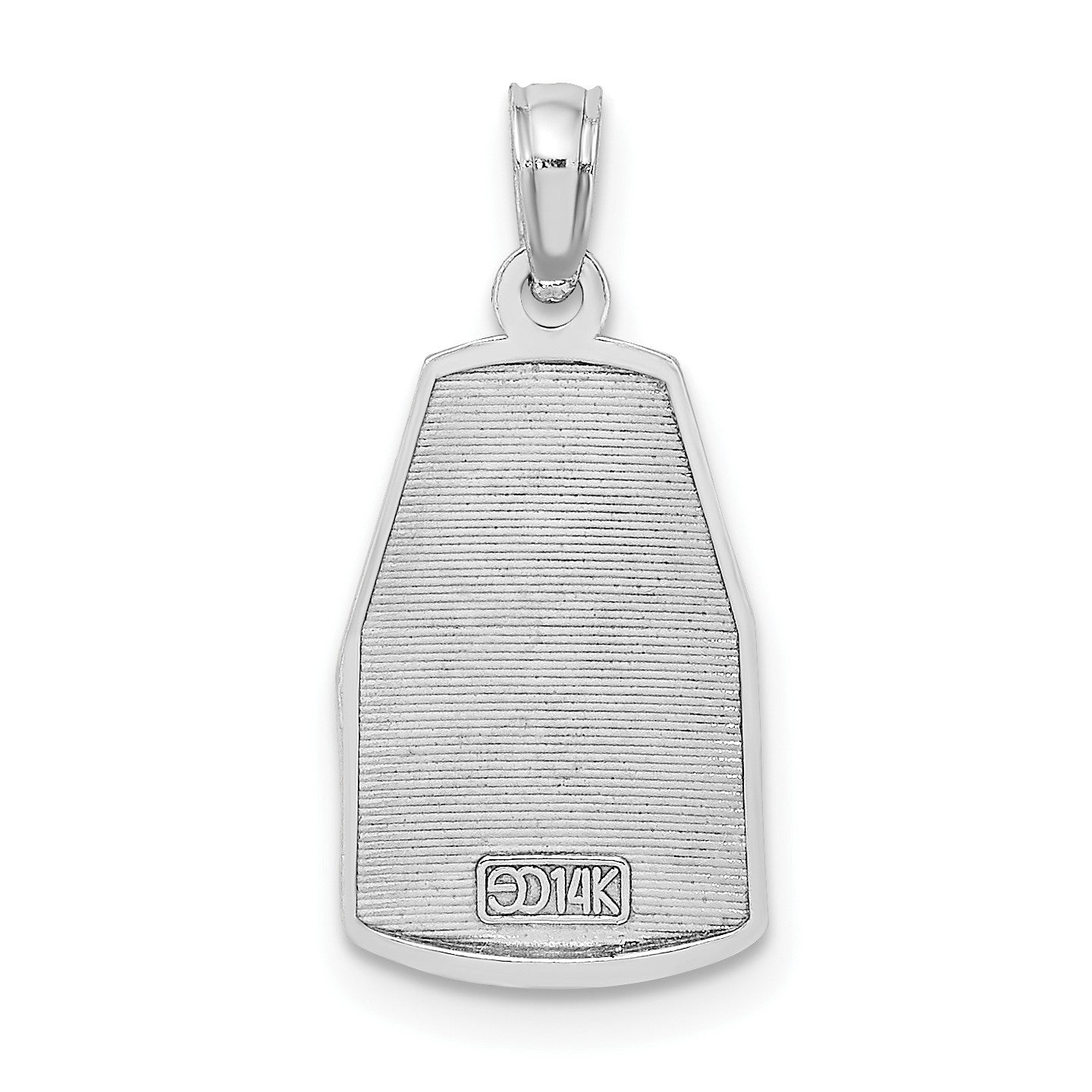 14K White Gold 90 MILES TO CUBA KEY WEST FL Charm