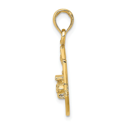 14K CHARLESTON SCENE with Horse/Cart/House Charm