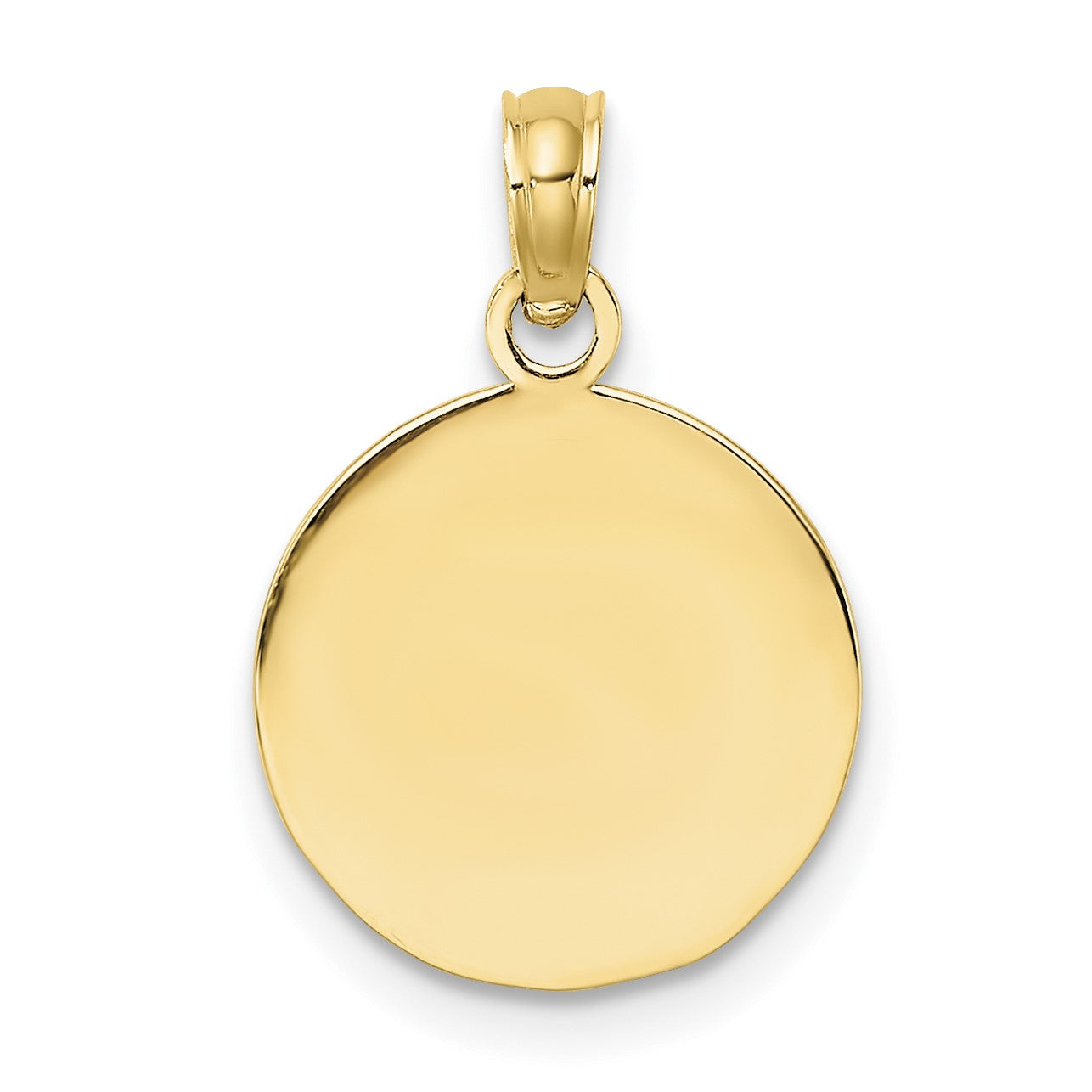 14K 2-D Domed Flat Back Engravable Soccer Ball Charm