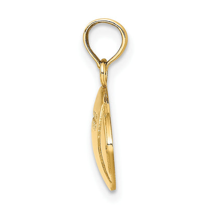 14K 2-D Engraveable Football Charm