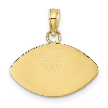 14K 2-D Engraveable Football Charm
