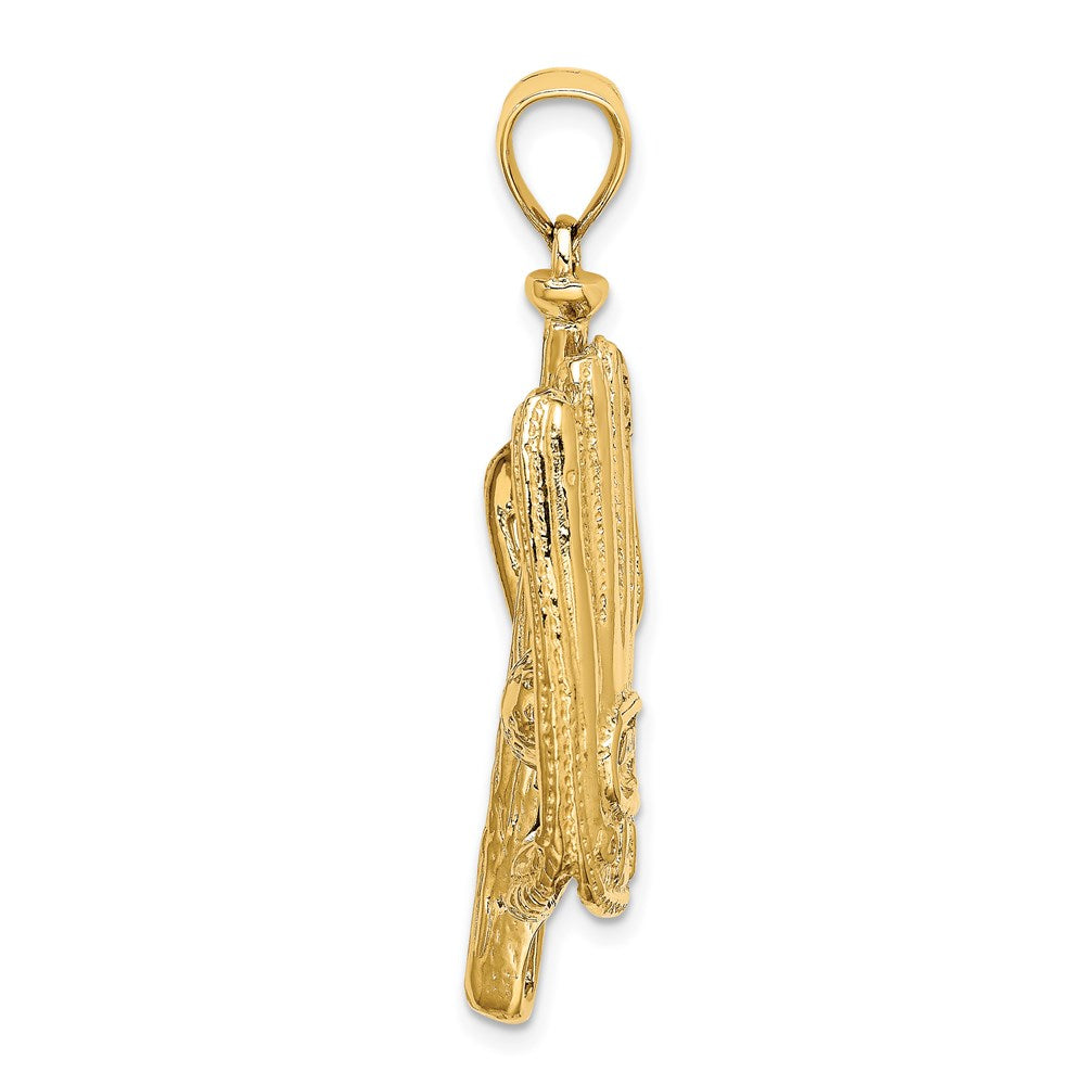 14K 3-D Baseball Glove ,Bat and Ball Charm