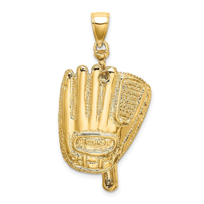 14K 3-D Baseball Glove ,Bat and Ball Charm