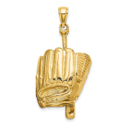 14K 3-D Baseball Glove/Bat/Ball Charm