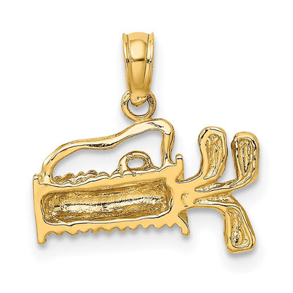 14K 2-D Textured and Engraved Golf Bag Charm