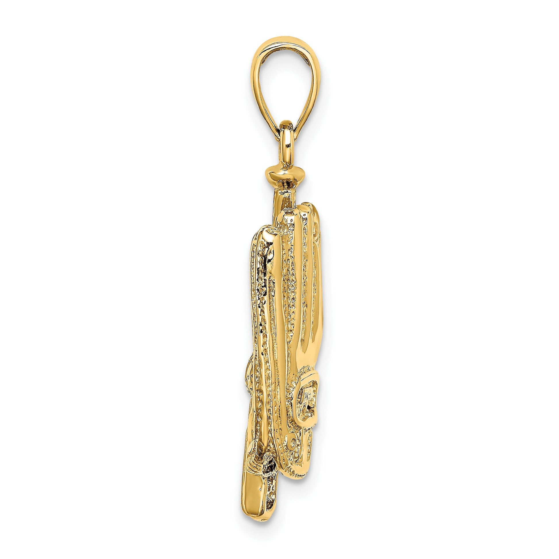 14K 3-D Baseball Glove/Bat/Ball Charm
