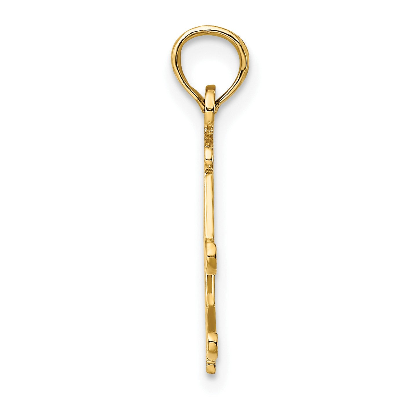 14K Polished Snow Skis/Boots/Poles Charm