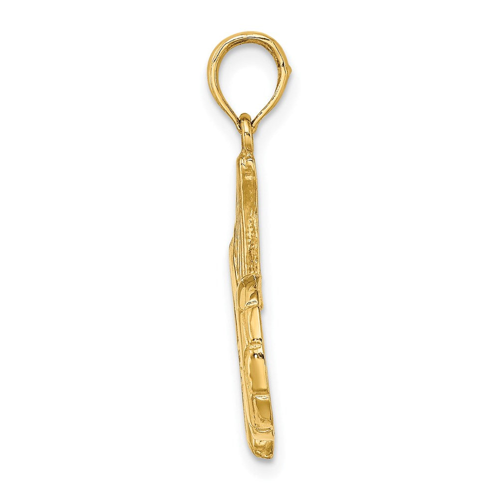 14K 2-D Soccer Shoe Kicking Ball Charm