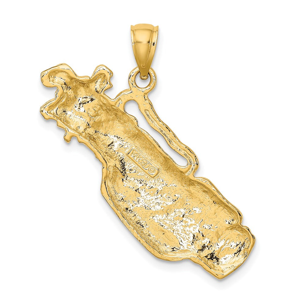 14K 2-D Golf Bag and Clubs Charm