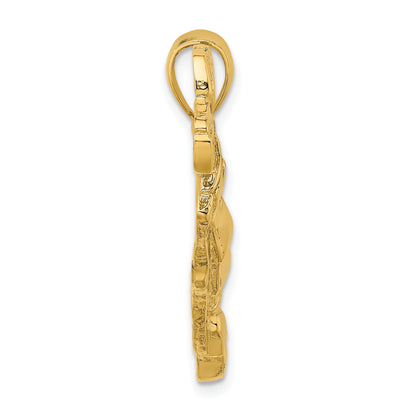 14K 2-D Large Polished Golf Bag Charm