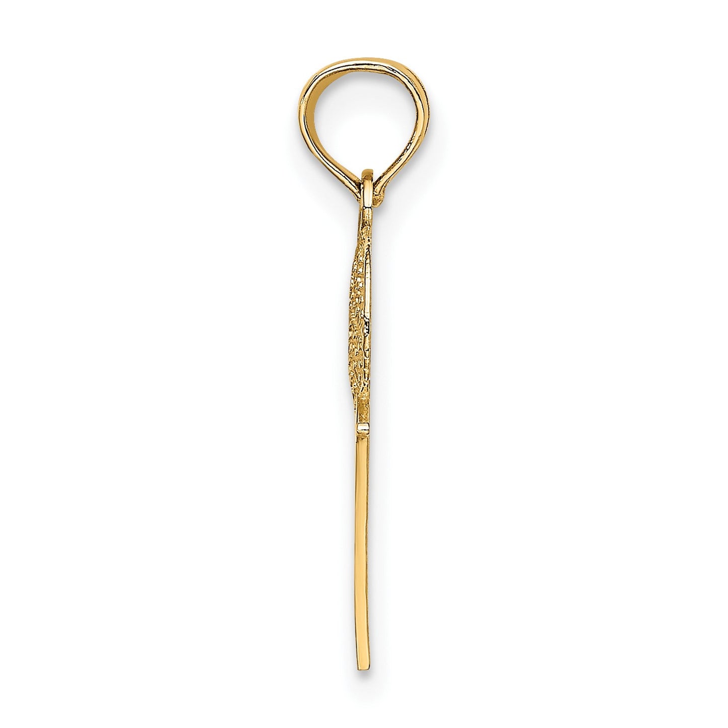 14K #1 Basketball with Hoop Charm