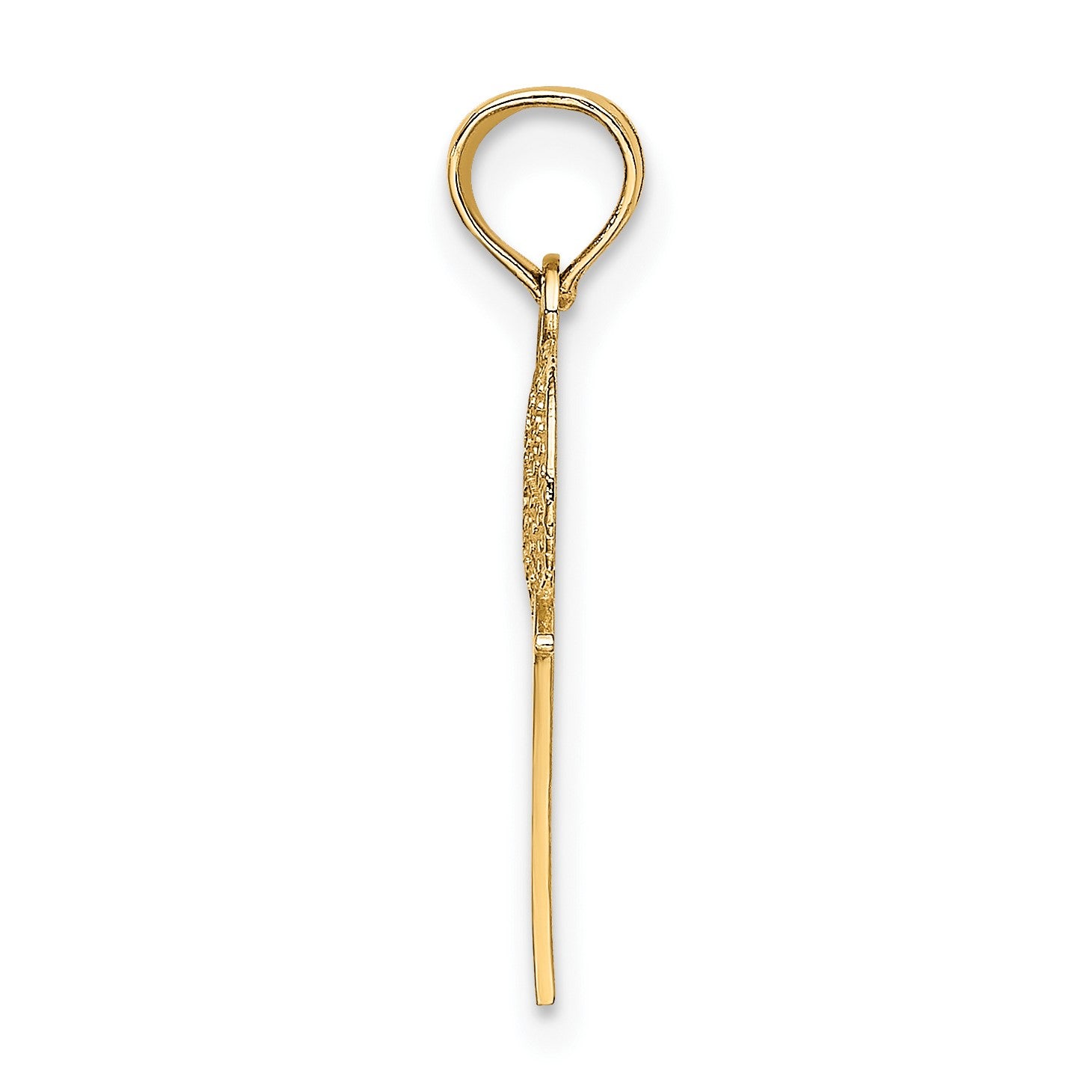 14K #1 Basketball with Hoop Charm