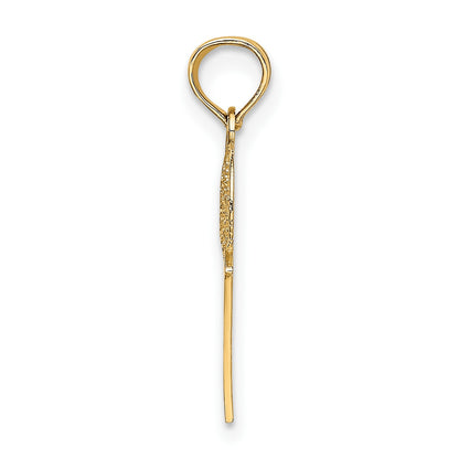 14K #1 Basketball with Hoop Charm