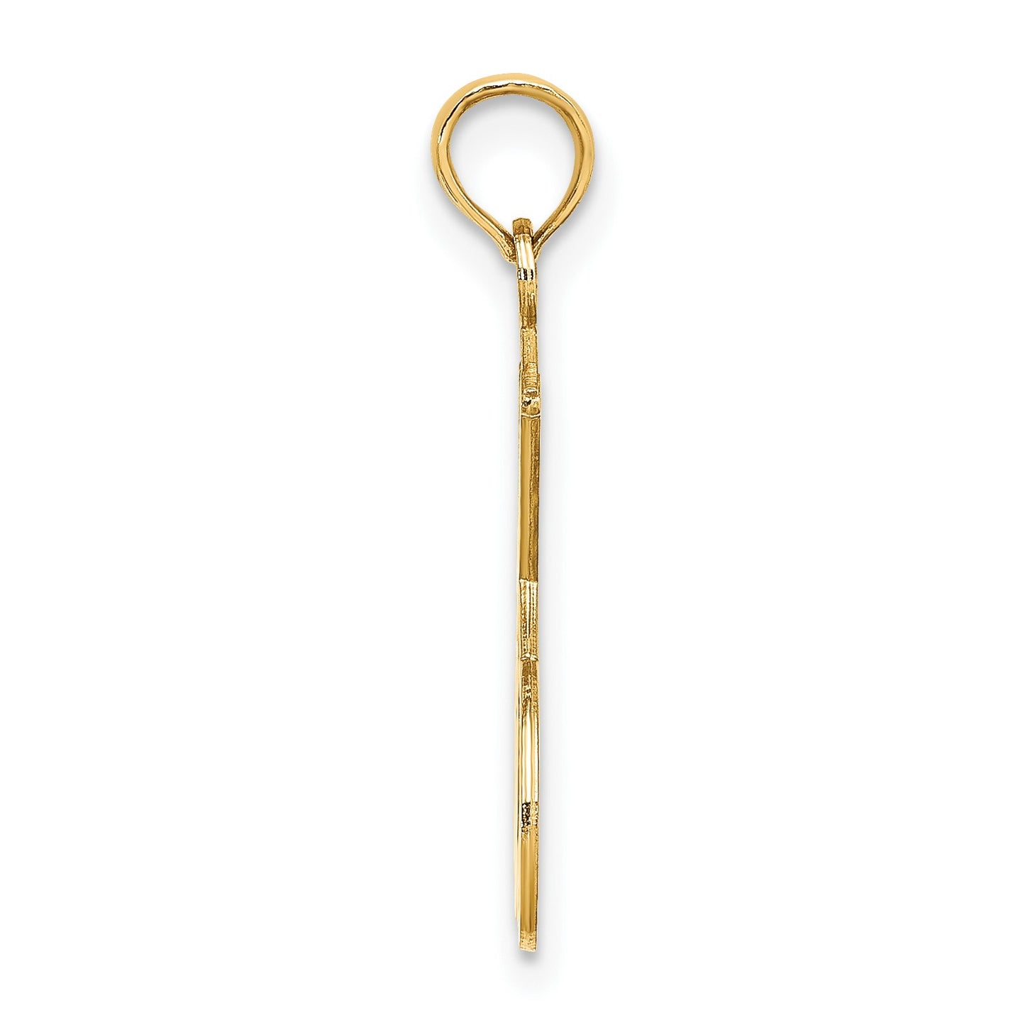 14K Double Tennis Racquet with Ball Charm